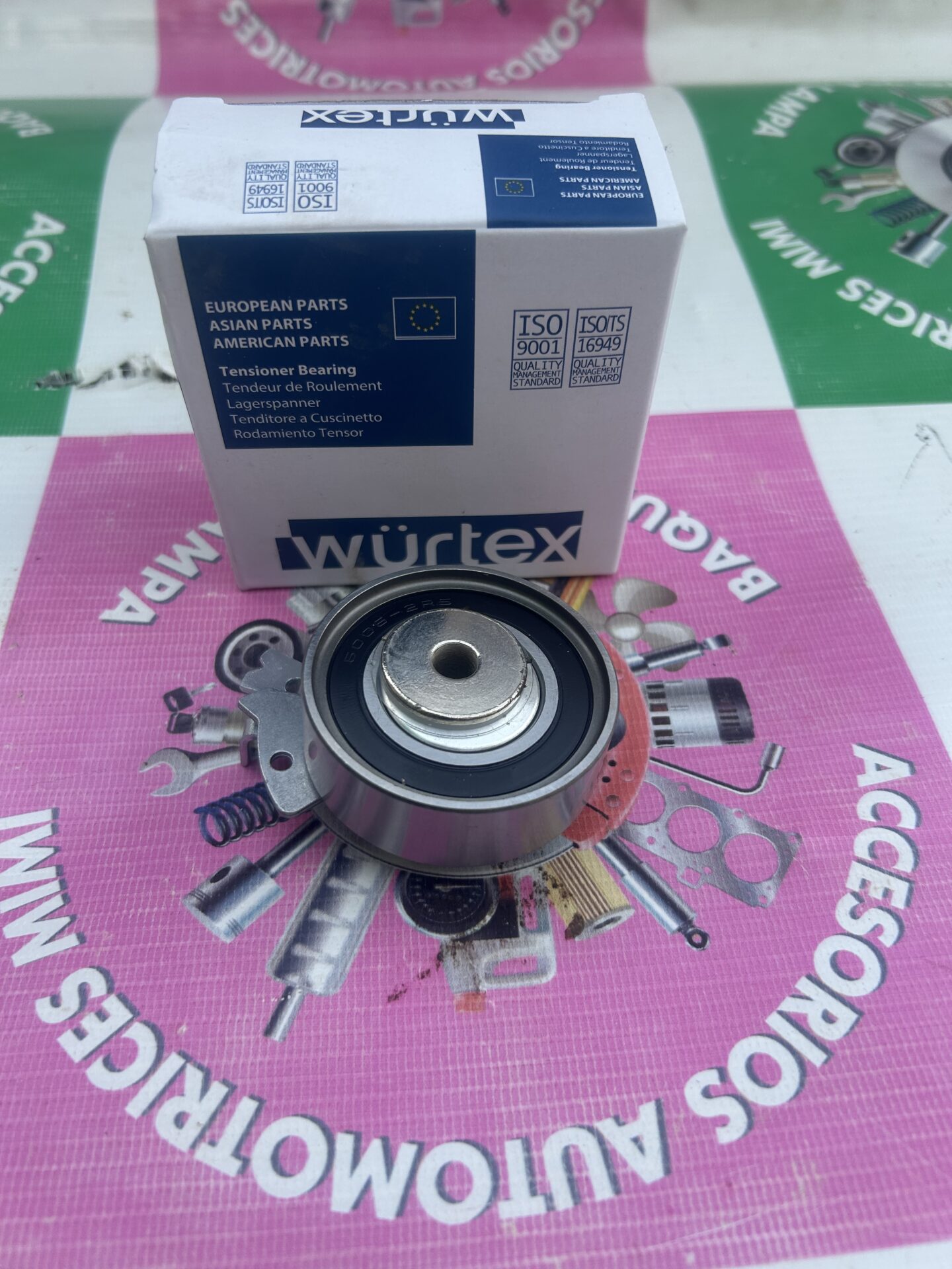 POLEA TENSOR CORREA CHEVROLET ASTRA 1.4 1992/1998, CHEVY TAXI 1.6 2006/2010, COMBO 1.4 1995/2002, CORSA 1.4 1.6 1993/2012, VECTRA 1.6 1991/1995, DAEWOO HEAVEN 1.5 1994/1998, LANOS 1.5 1998/2003, POINTER 1.5 1995/1999, RACER 1.5 1992/1997, OPEL ASTRA 1.4 1992/1998